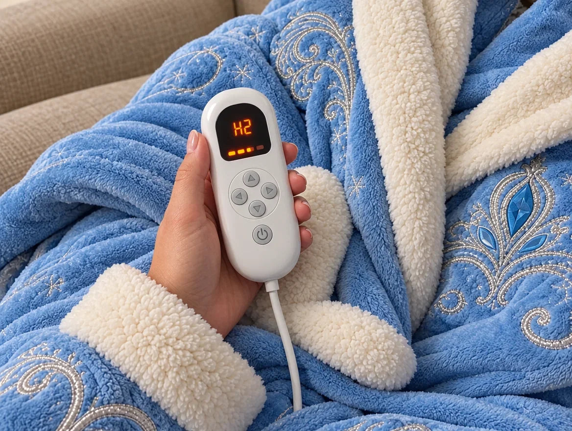 Blue robe and handheld heat controller